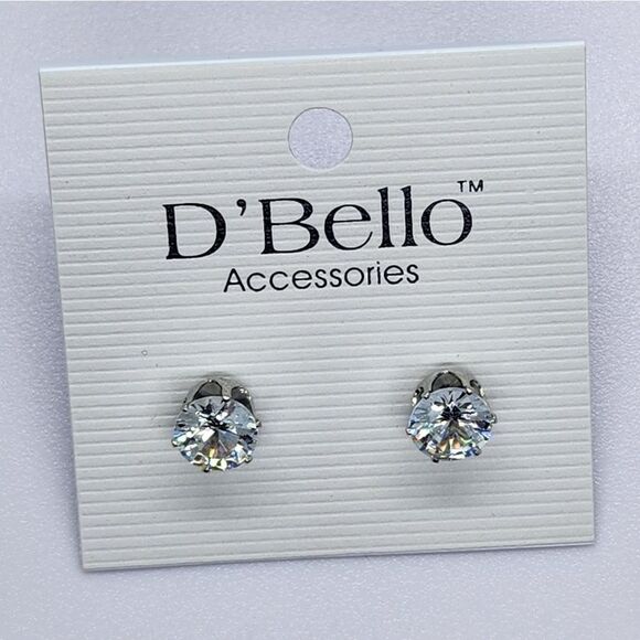 💜NWT D'Bello Faux Diamond Post Earrings - Picture 9 of 10